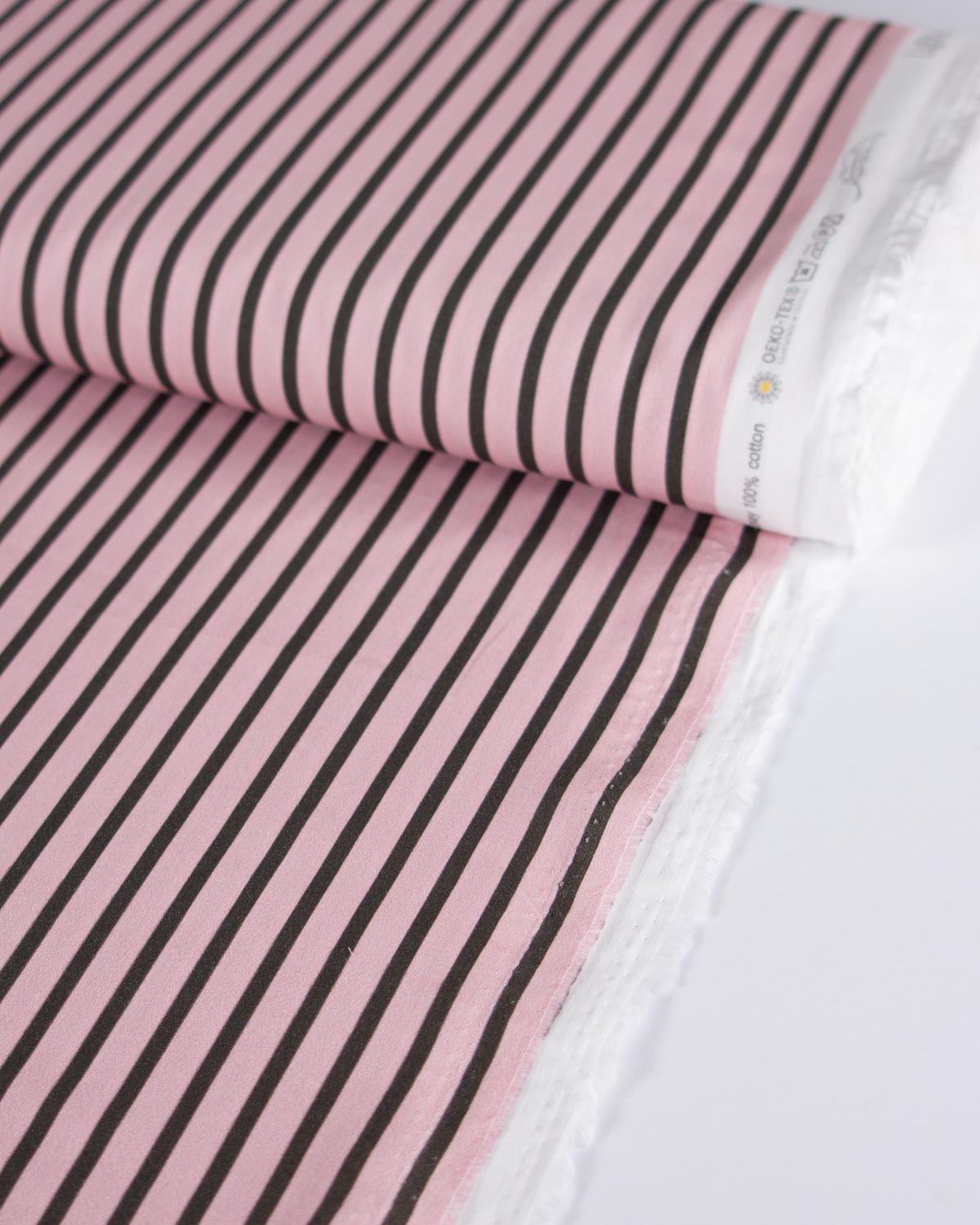 Cotton Poplin Fabric - Candy Floss Stripe