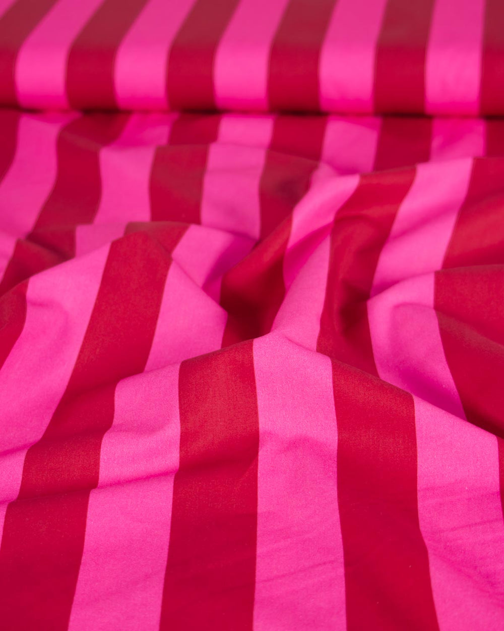 Cotton Poplin Fabric - Cherry Bomb Stripe