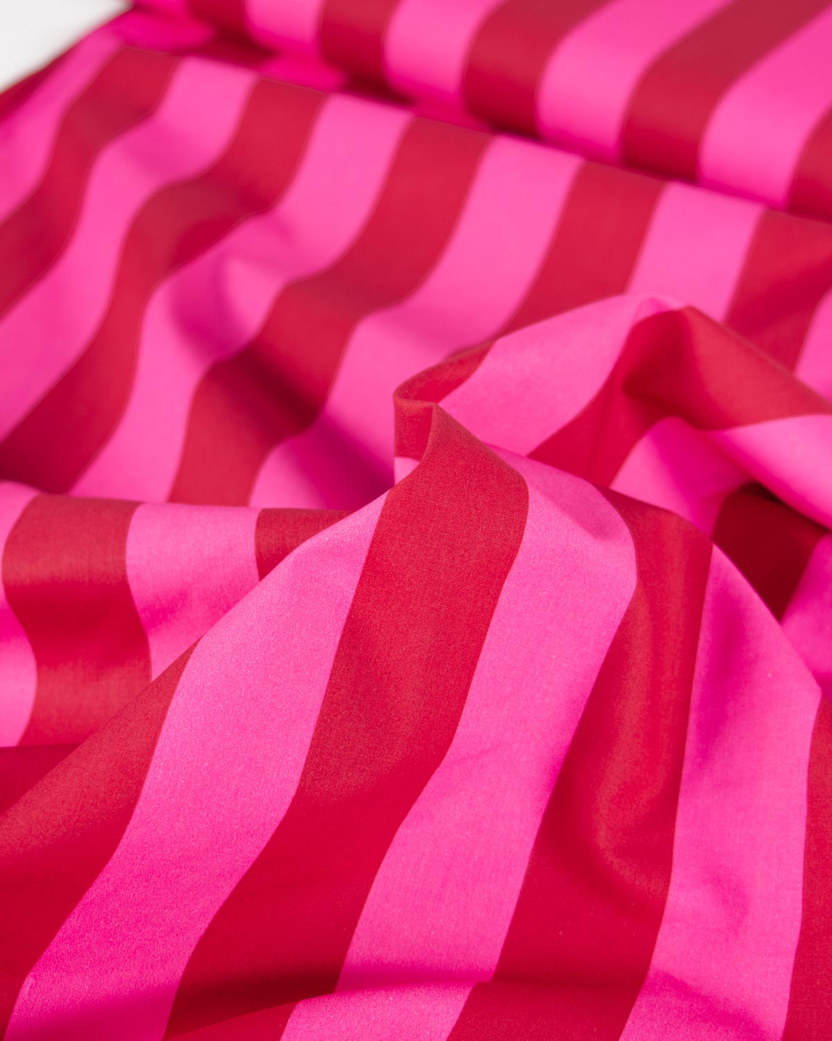 Cotton Poplin Fabric - Cherry Bomb Stripe