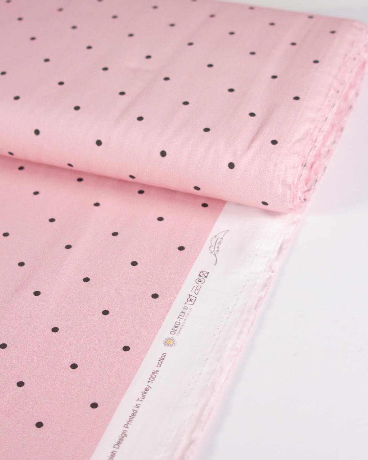 Cotton Poplin Fabric - Candy Floss Dot