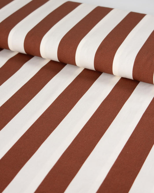 Cotton Poplin Fabric - Chocolate Box Stripe