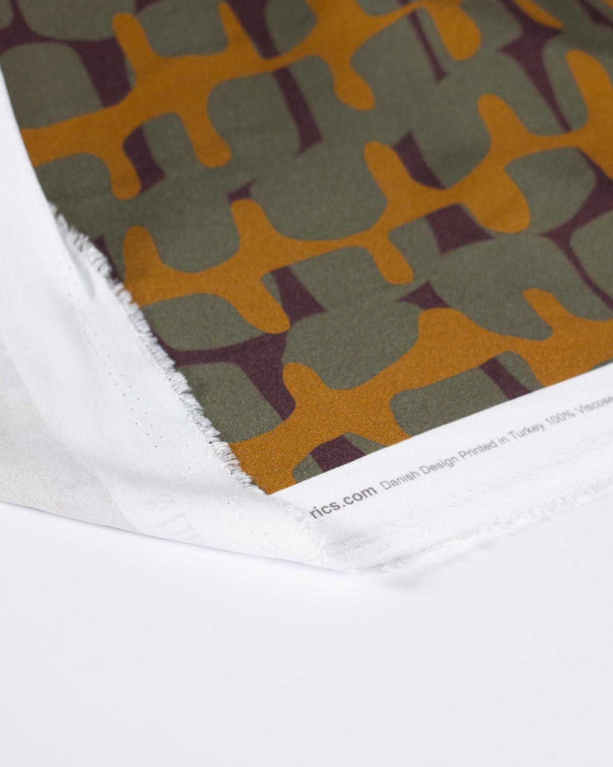 Viscose Twill Fabric - Ochre Rhythm