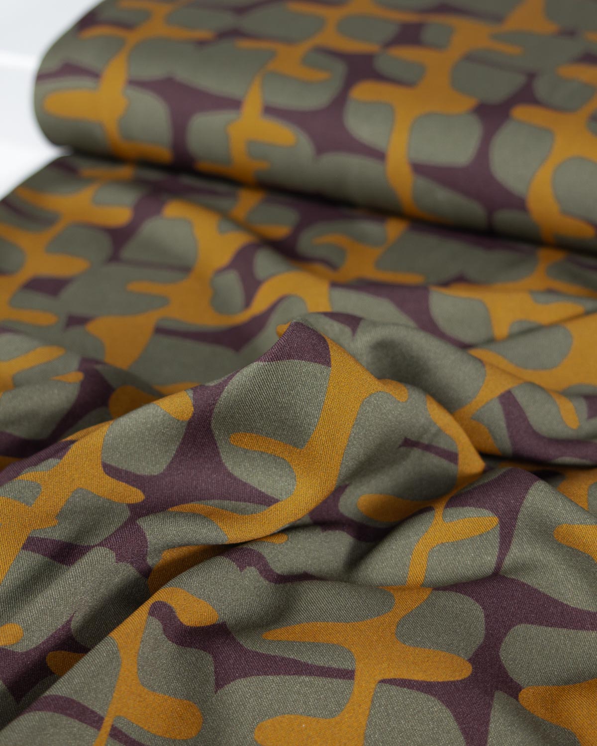 Viscose Twill Fabric - Ochre Rhythm