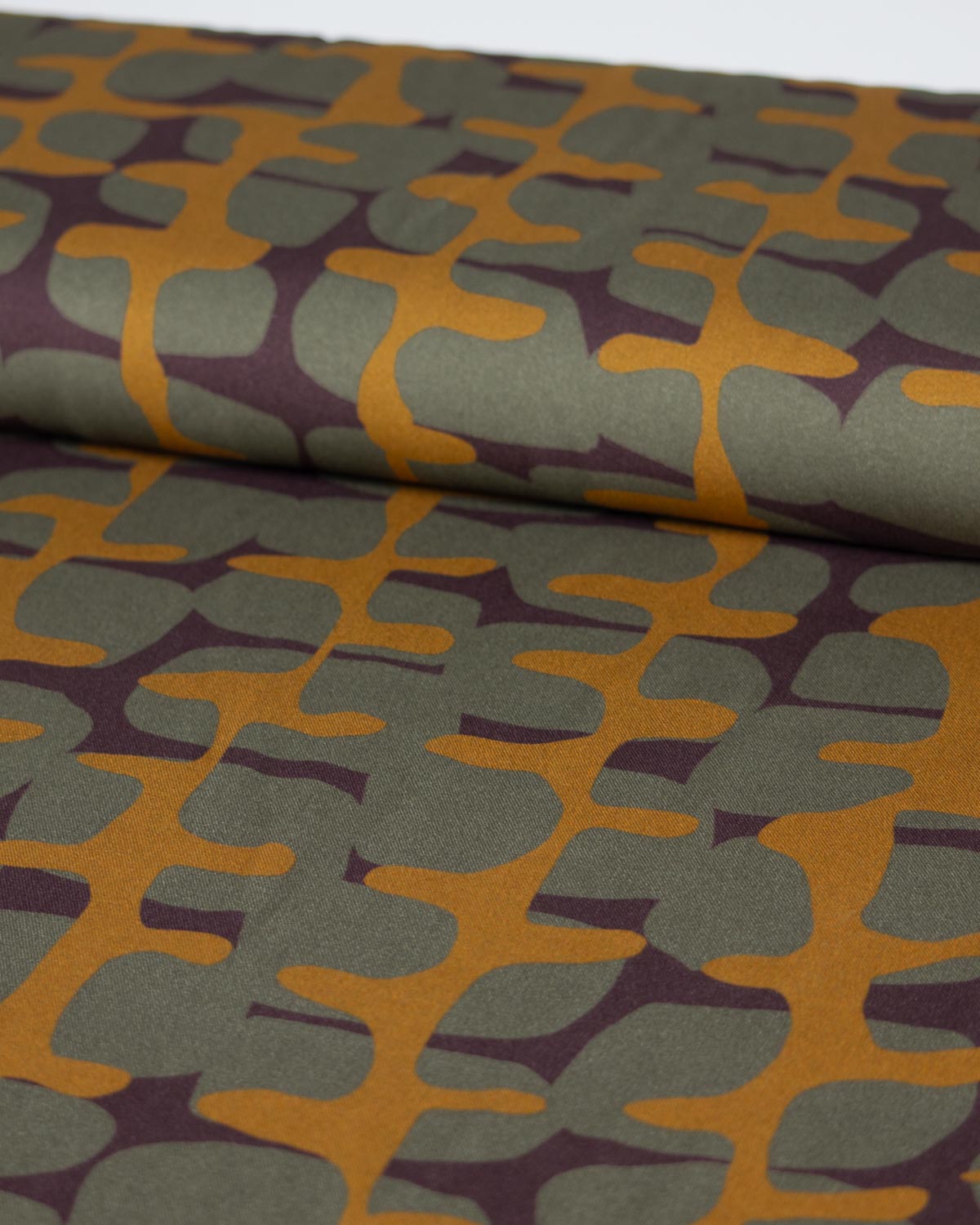 Viscose Twill Fabric - Ochre Rhythm