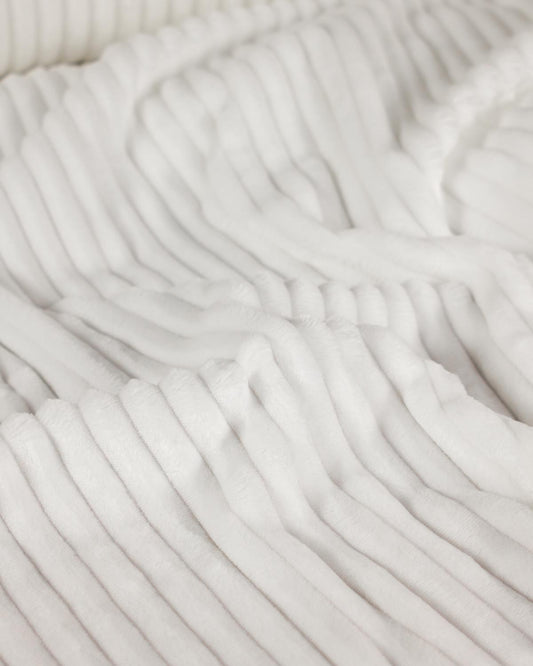 Cuddle Cord Fleece Fabric - Ivory
