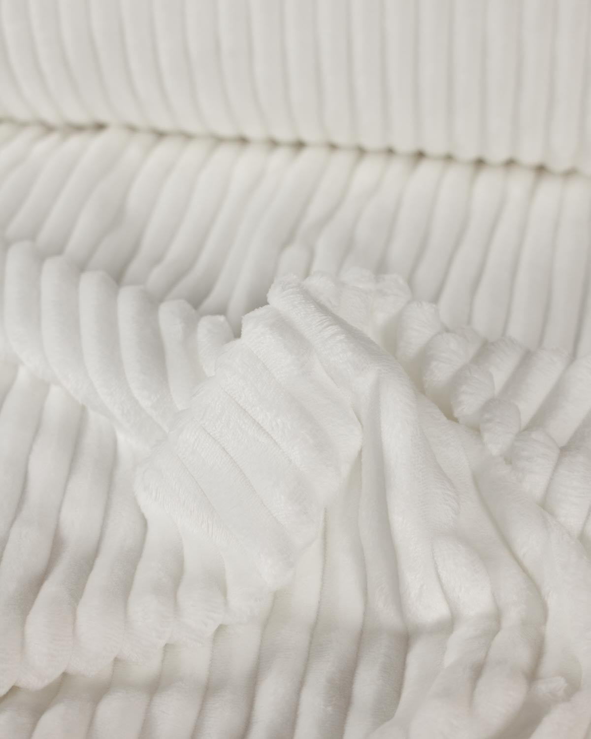 Cuddle Cord Fleece Fabric - Ivory