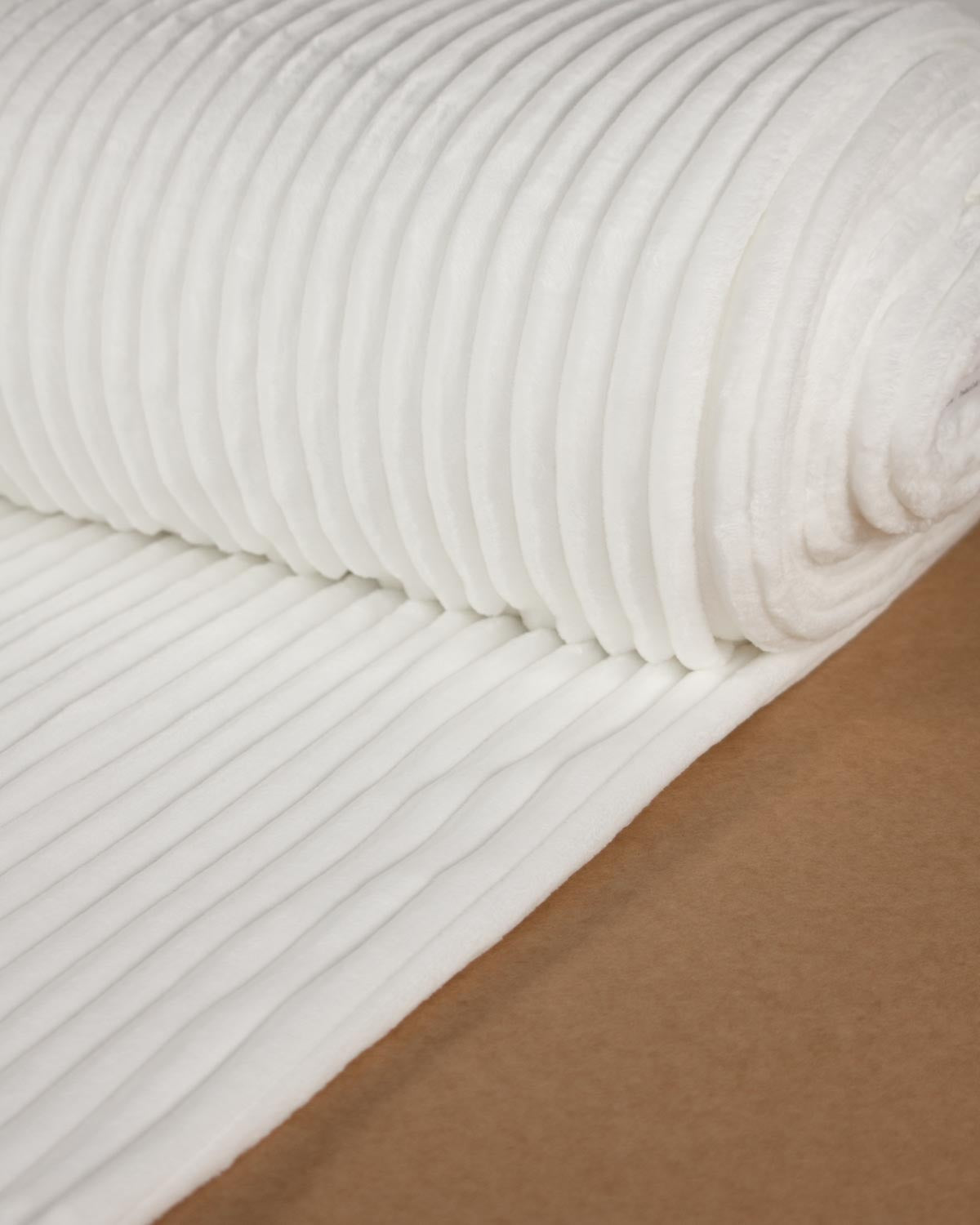 Cuddle Cord Fleece Fabric - Ivory
