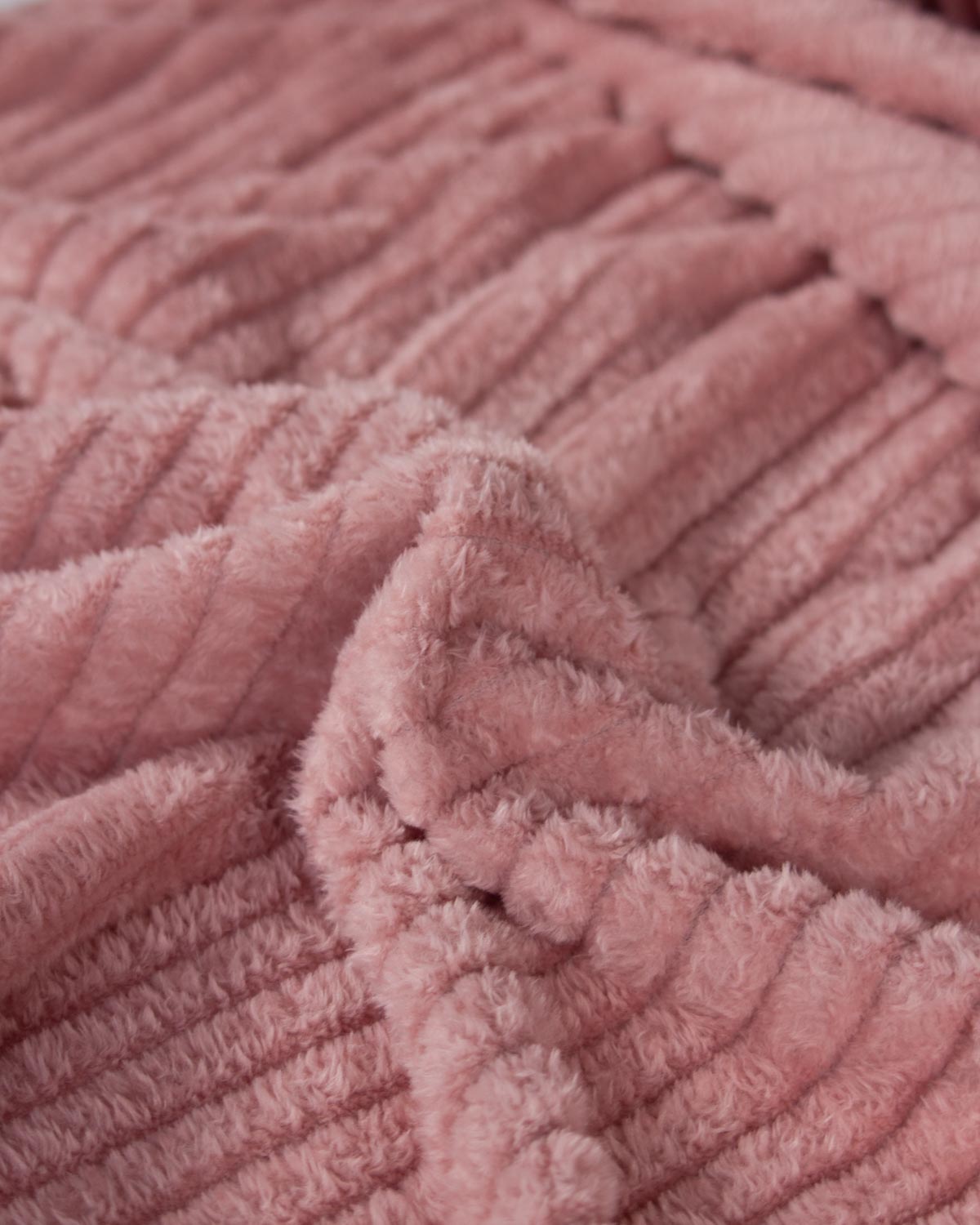 Cuddle Cord Fleece Fabric - Rose Pink