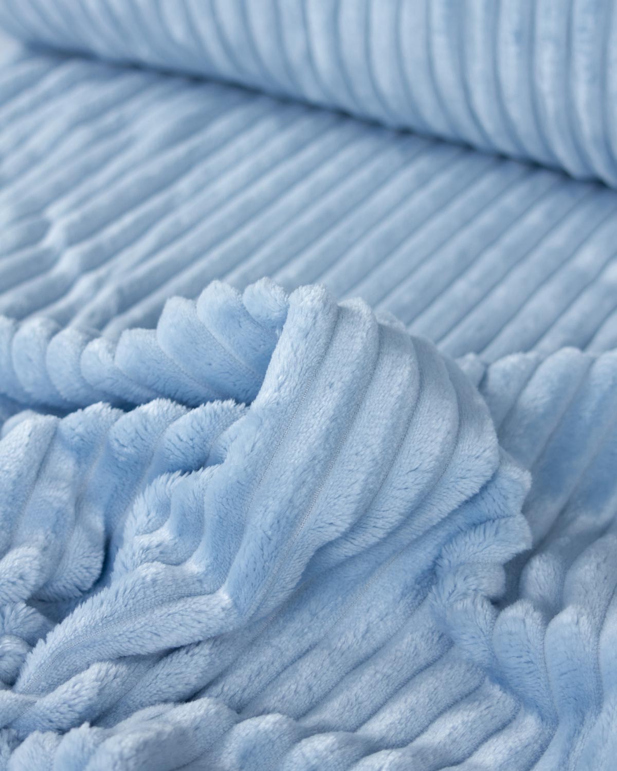 Cuddle Cord Fleece Fabric - Baby Blue