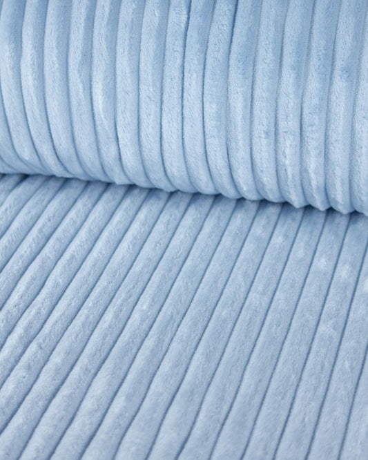 Cuddle Cord Fleece Fabric - Baby Blue