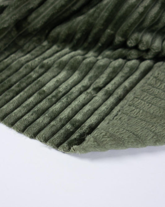 Cuddle Cord Fleece Fabric - Olive Green