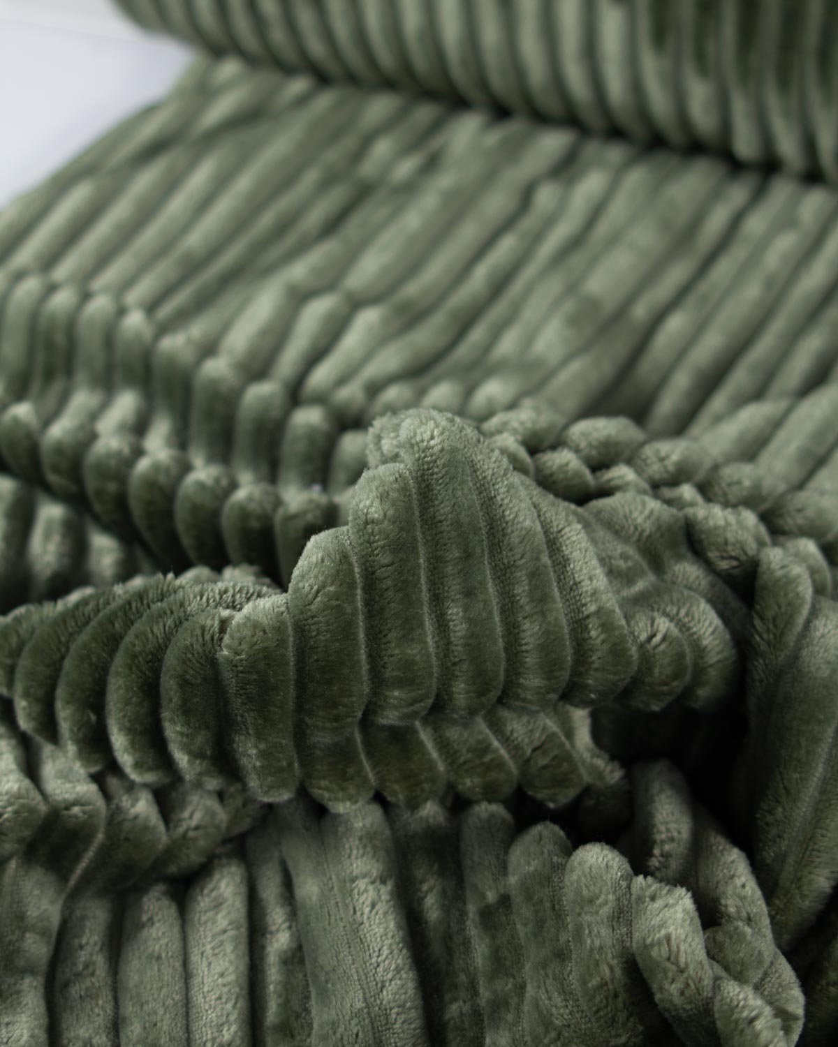Cuddle Cord Fleece Fabric - Olive Green
