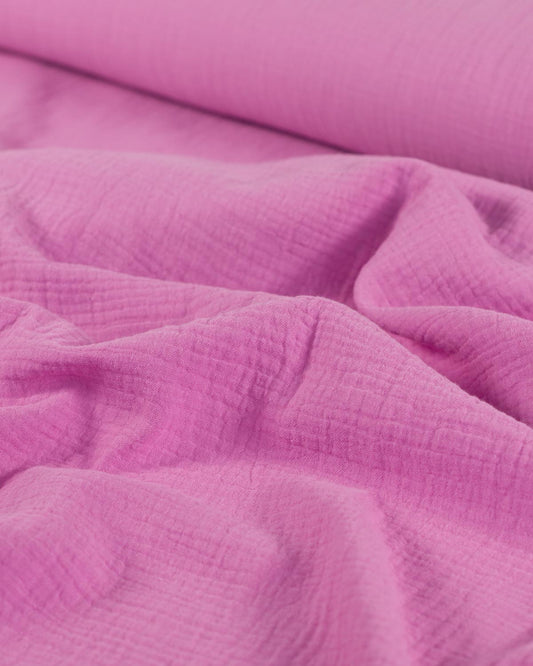 Cotton Double Gauze Fabric - Bubblegum