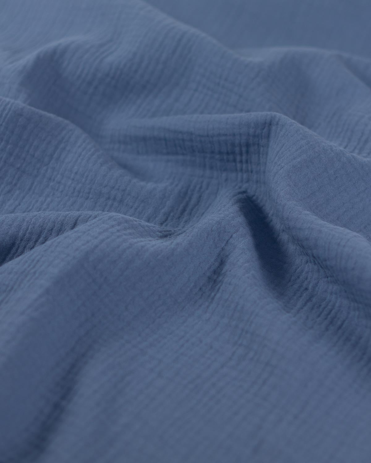 Cotton Double Gauze Fabric - Denim