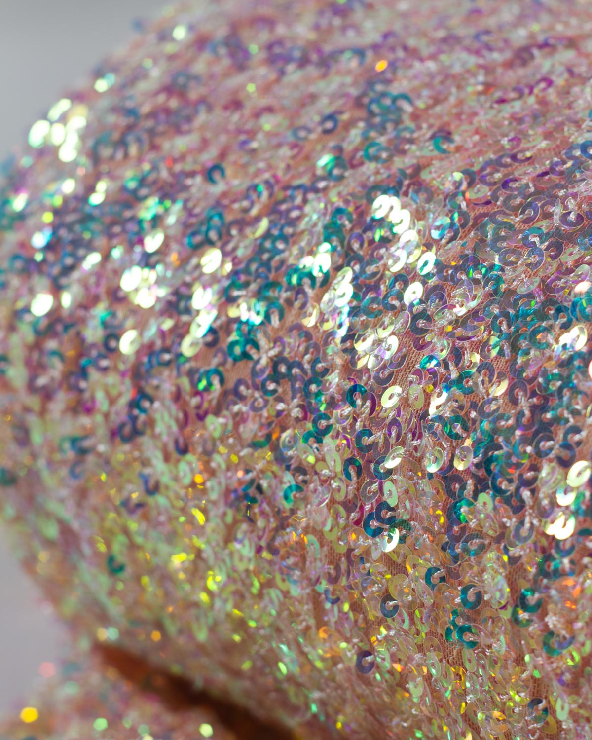Stretch Power-Mesh Sequin Fabric - Crystal Sparkle