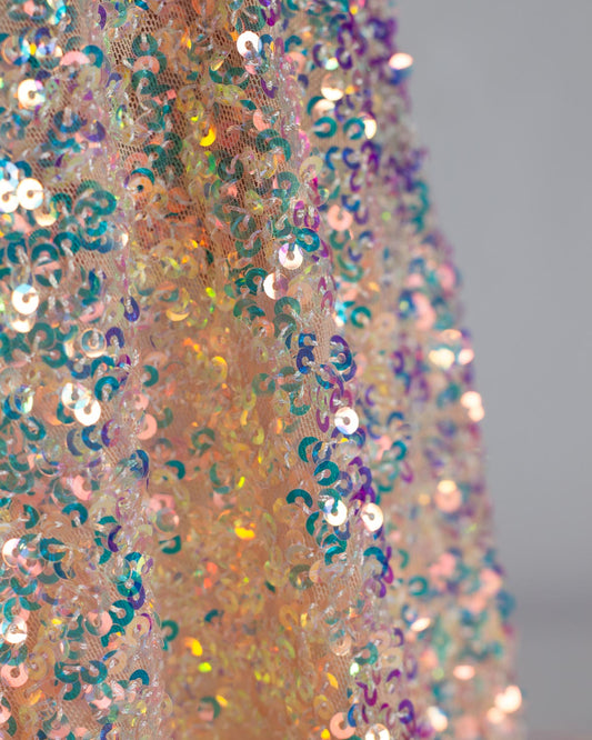 Stretch Power-Mesh Sequin Fabric - Crystal Sparkle