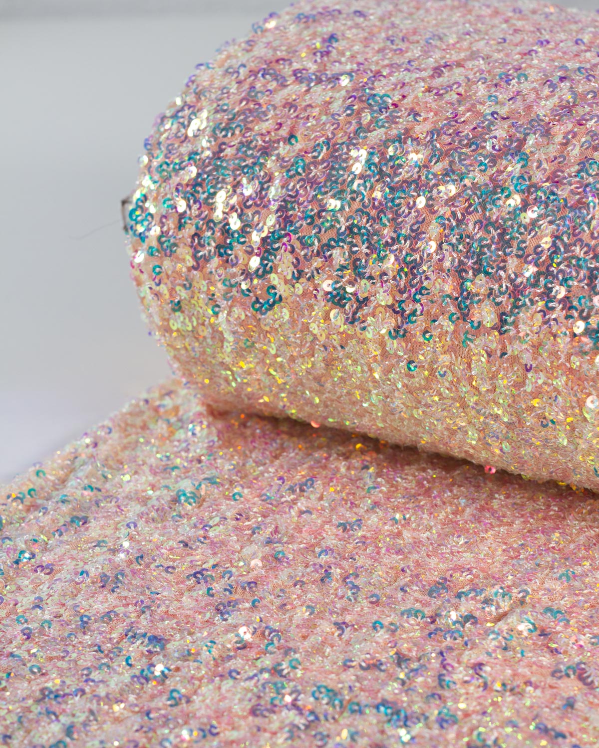 Stretch Power-Mesh Sequin Fabric - Crystal Sparkle