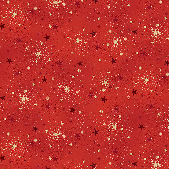 Christmas Patchwork Cotton Fabric - Adorn - Sparkle Red