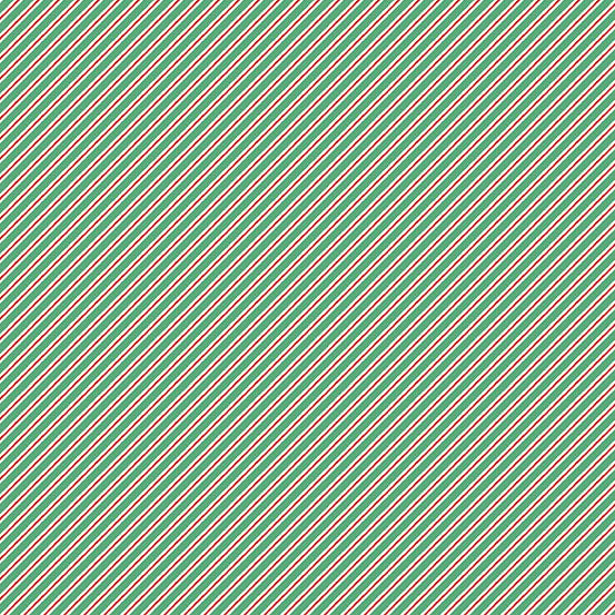 Pattern of green and red diagonal stripes on a green quilting cotton