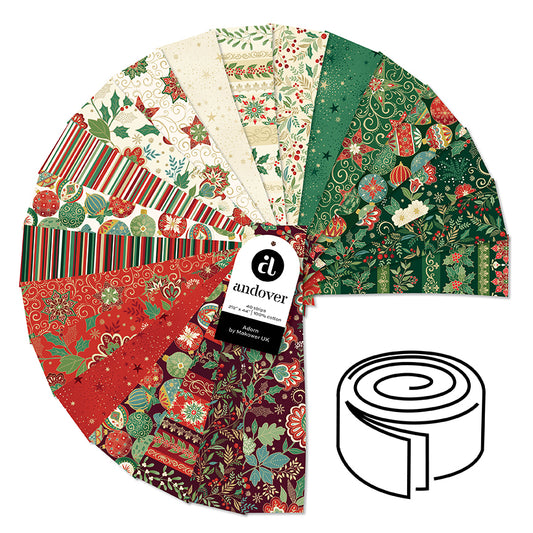 Christmas Patchwork Cotton Fabric - Adorn - Jelly Roll