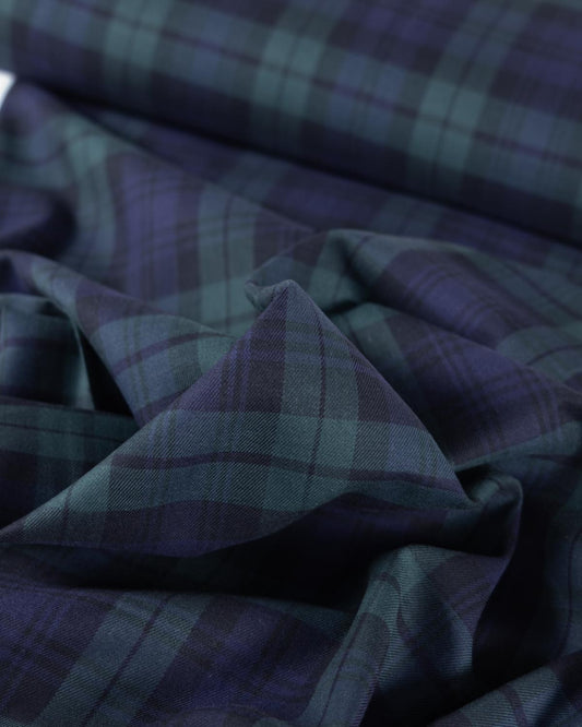 Brushed Cotton Twill - Blackwatch Tartan