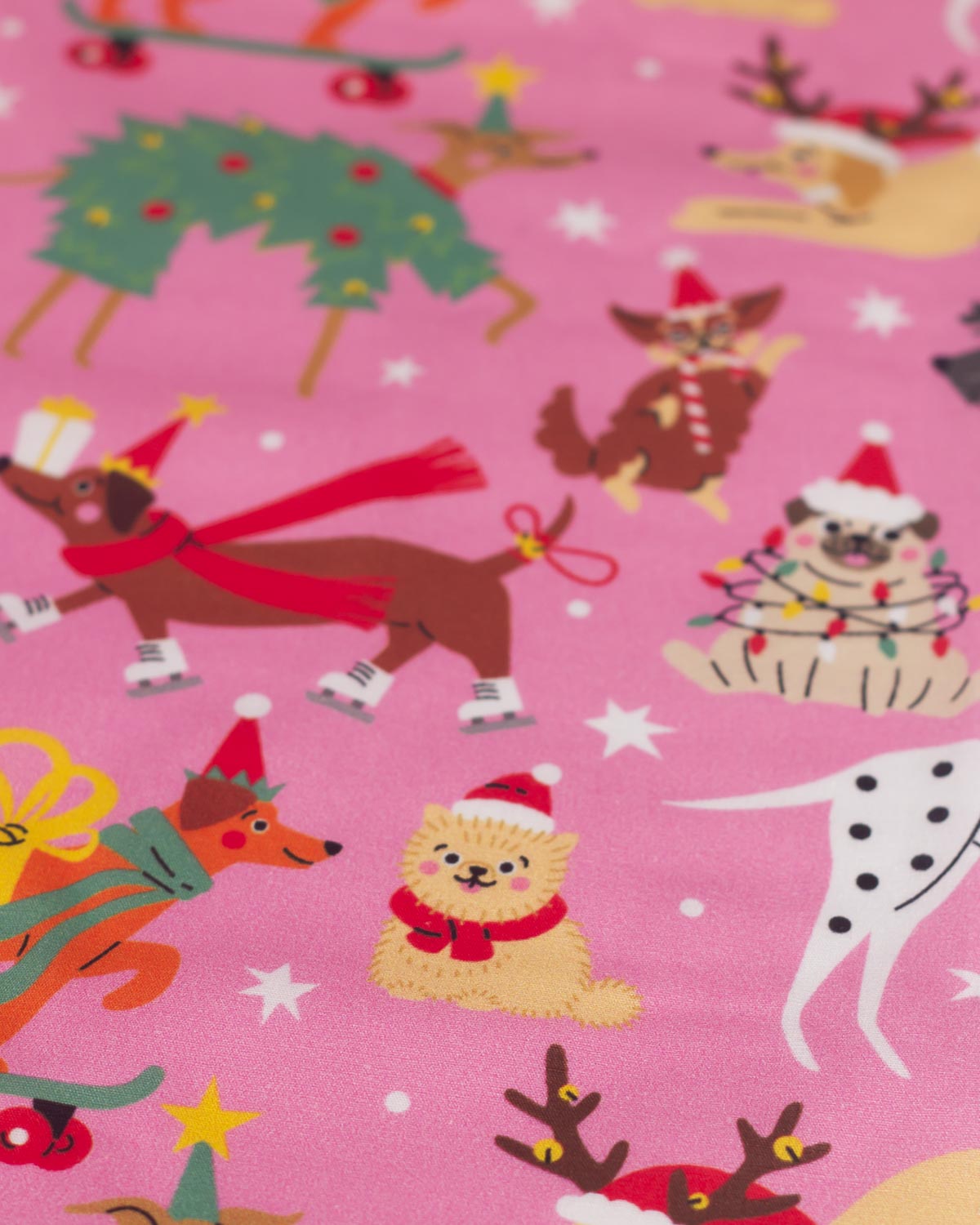 Christmas Cotton Fabric - Santa Paws