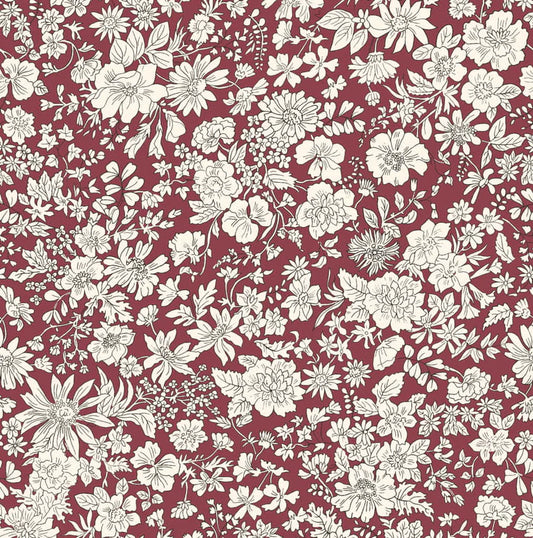 Liberty Quilting Cotton - Emily Belle - Claret