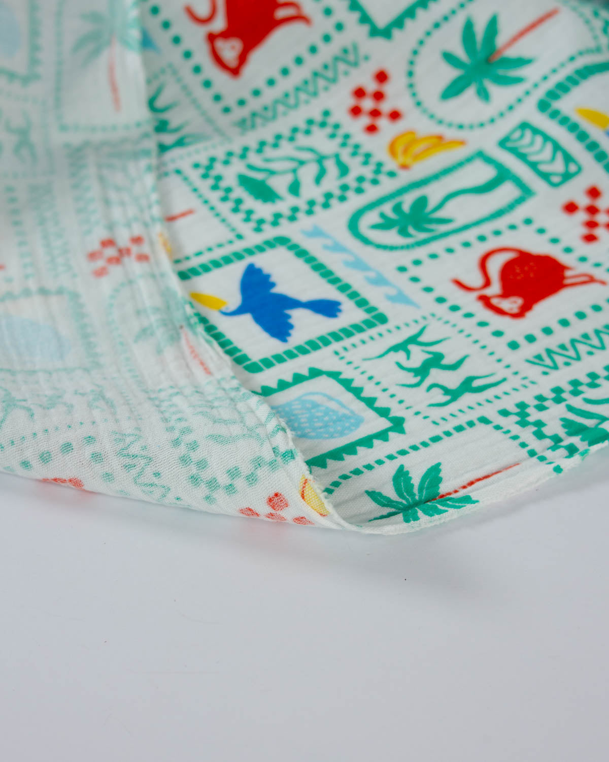 Cotton Double Gauze Fabric – Holiday Postcard