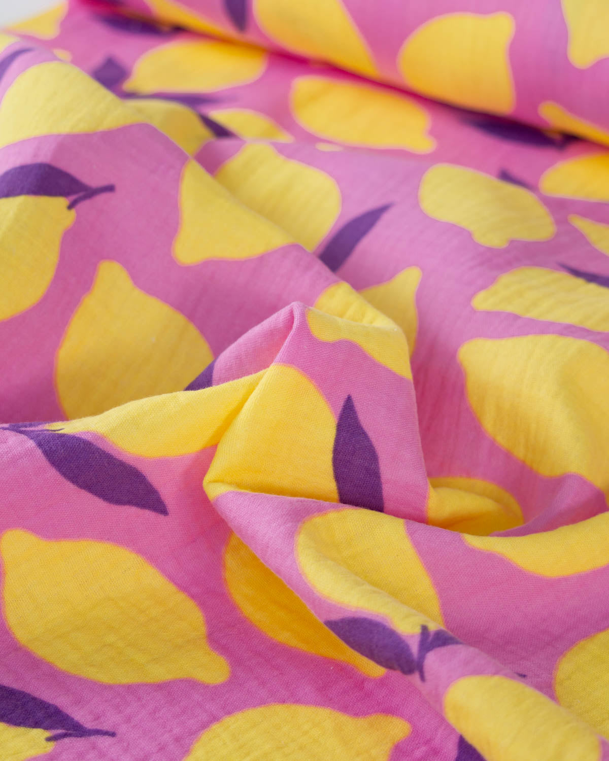 Cotton Double Gauze Fabric – Lemon Patch