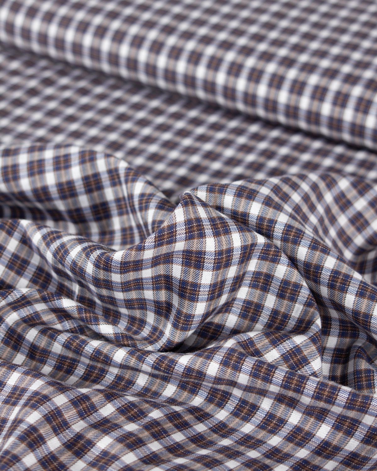 Organic Cotton Blend Twill - Little Cabin Plaid