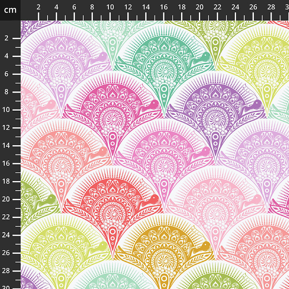 Tula Pink Cotton Fabric - Prince Charming Deja Vu - Snail Scallop - Sugarrush