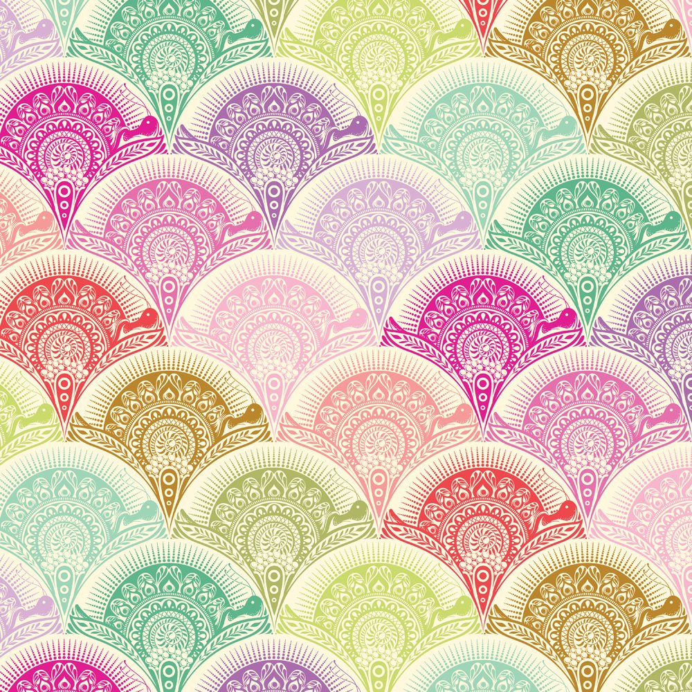 Tula Pink Cotton Fabric - Prince Charming Deja Vu - Snail Scallop - Sugarrush