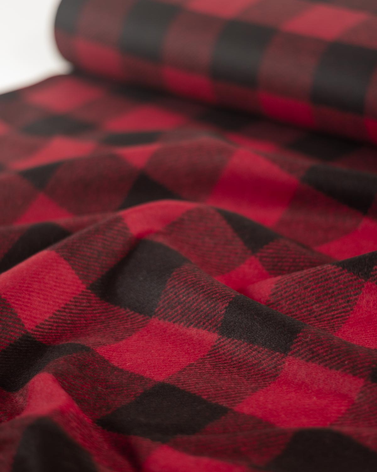 Pure Wool Twill Fabric - Blackwood Buffalo Check