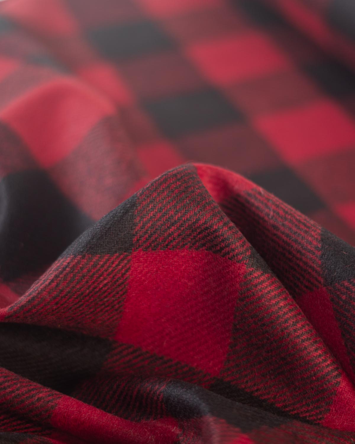 Pure Wool Twill Fabric - Blackwood Buffalo Check