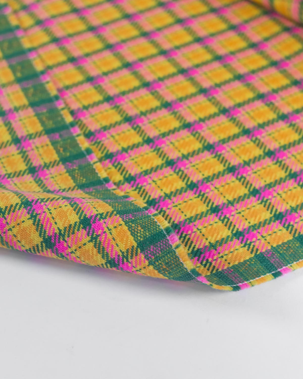 Pure Wool Twill Suiting Fabric - Power Pop Plaid