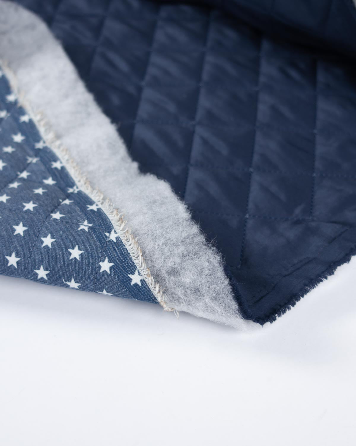 Quilted Cotton Chambray Fabric - Stars