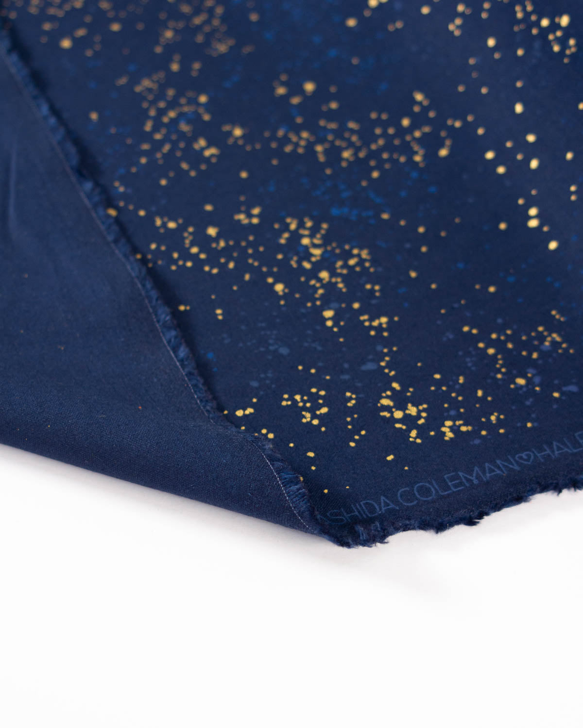 Ruby Star Society Canvas Fabric - Speckled - Metallic Navy