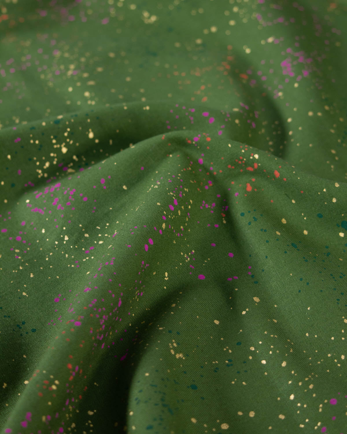 Ruby Star Society Canvas Fabric - Speckled - Metallic Sarah Green