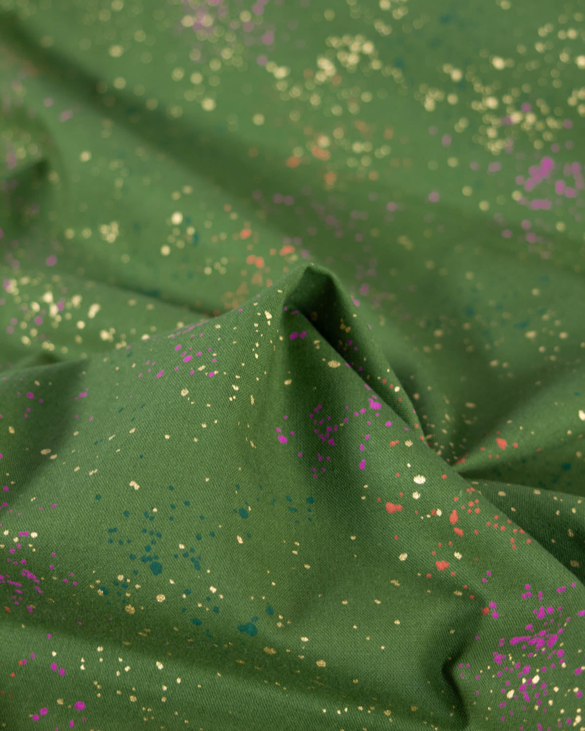 Ruby Star Society Canvas Fabric - Speckled - Metallic Sarah Green