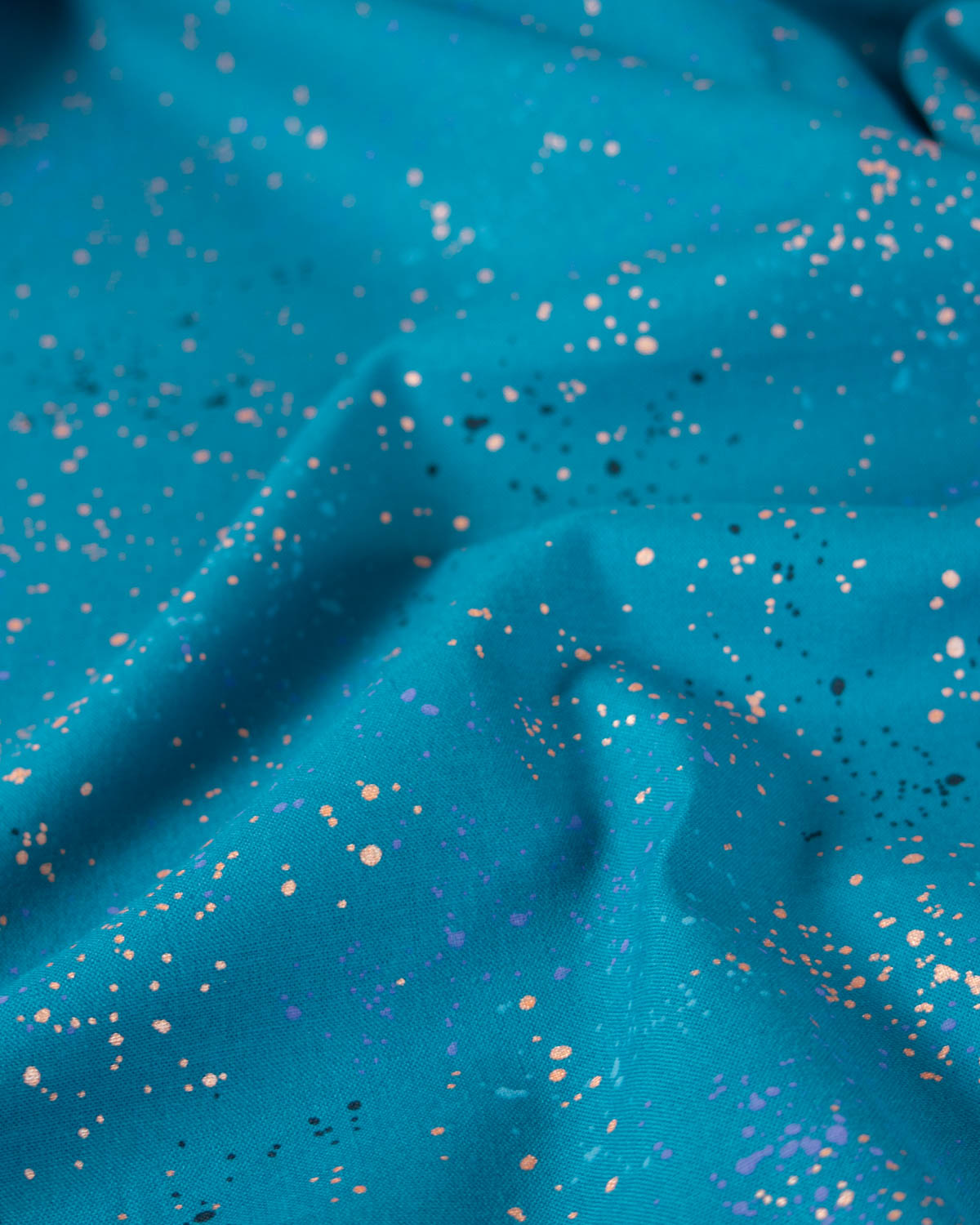 Ruby Star Society Canvas Fabric - Speckled - Metallic Teal