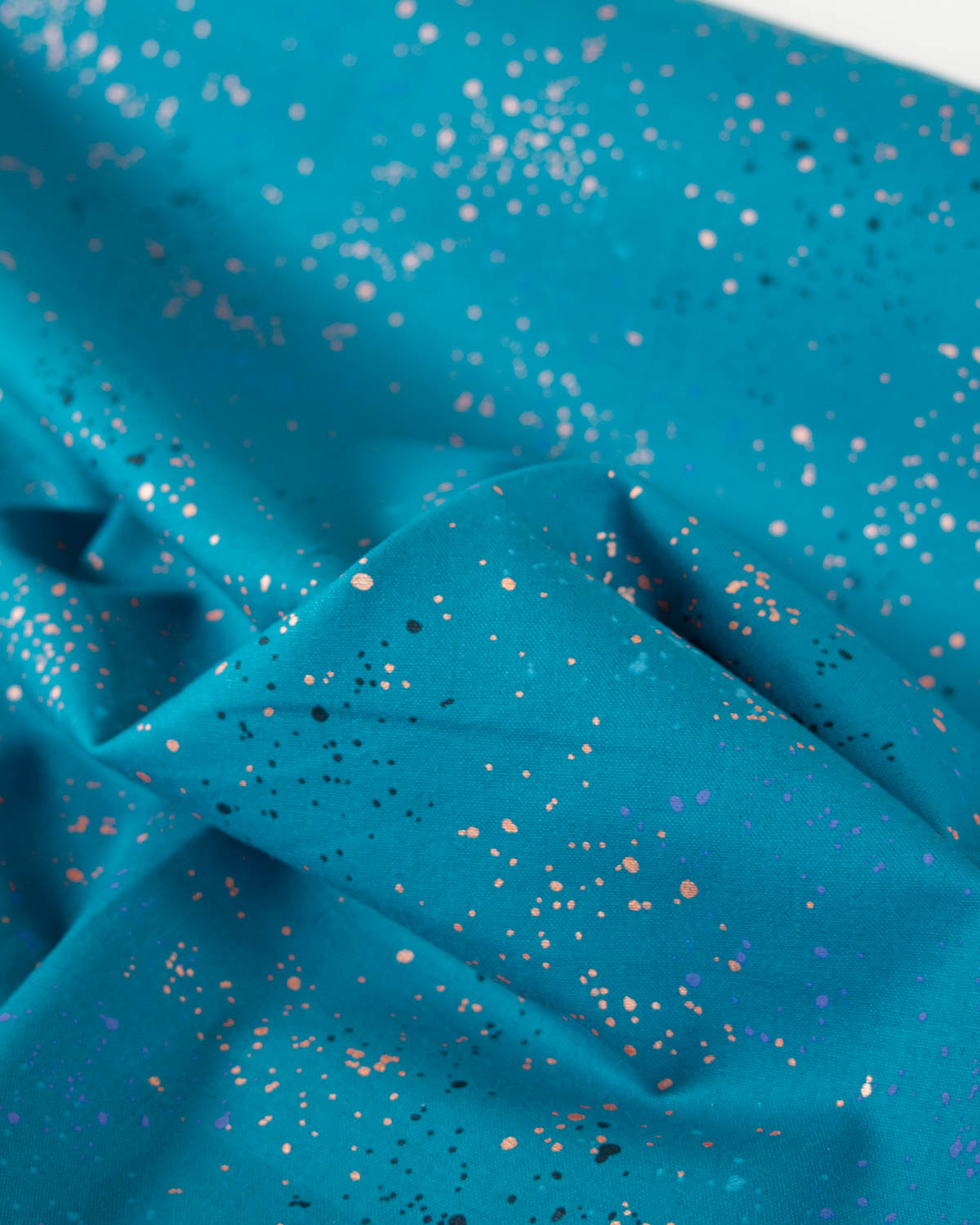 Ruby Star Society Canvas Fabric - Speckled - Metallic Teal