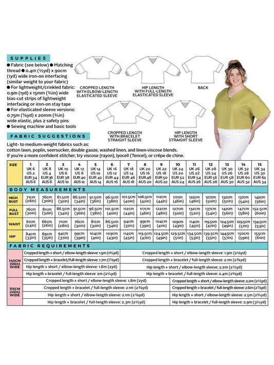 Tilly and the Buttons Sewing Pattern - Samara Top