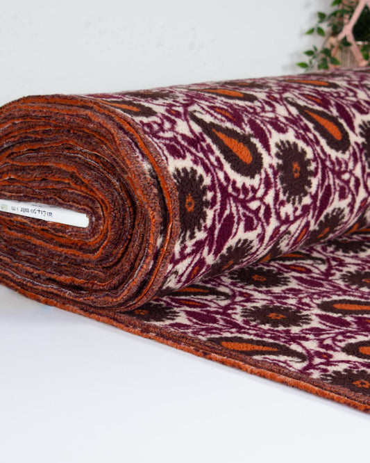 Teddy Sherpa Fleece Fabric - Paisley Sunset