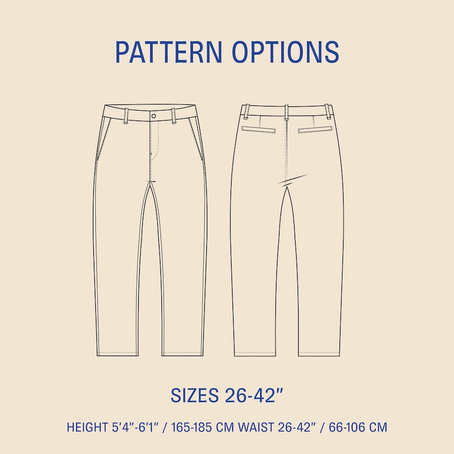 Wardrobe by Me - Paper Sewing Pattern - Chino Pants
