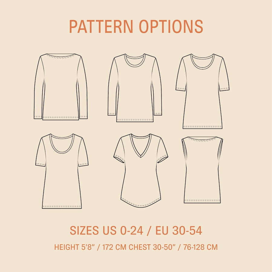 Wardrobe by Me - Paper Sewing Pattern - Wardrobe Builder T-Shirt