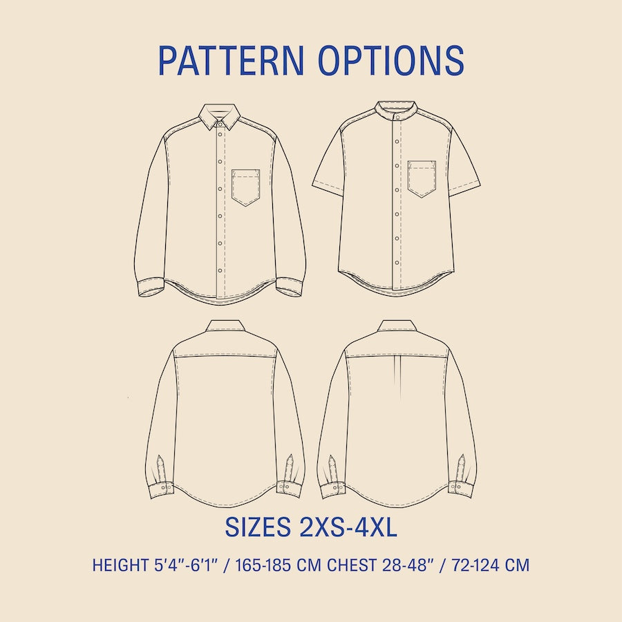 Wardrobe by Me - Paper Sewing Pattern - Jensen Shirt