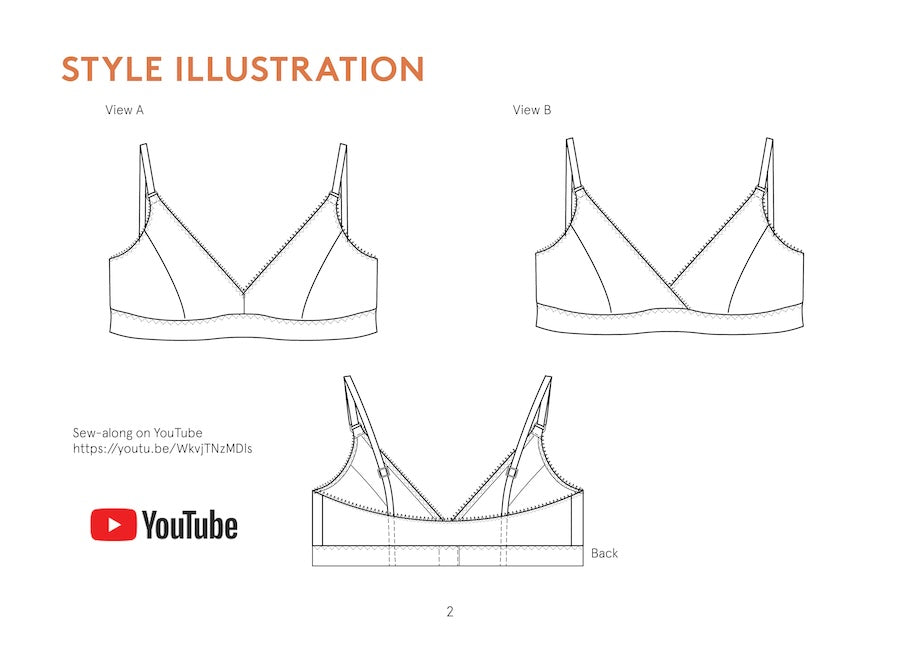 Wardrobe by Me - Paper Sewing Pattern - Bralette
