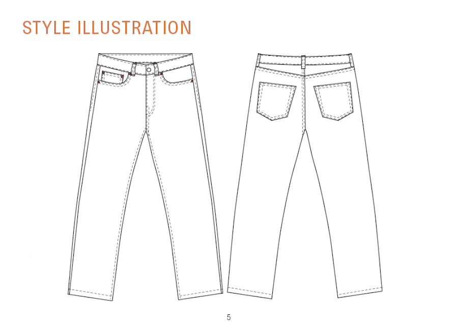 Wardrobe by Me - Paper Sewing Pattern - Men's Jeans