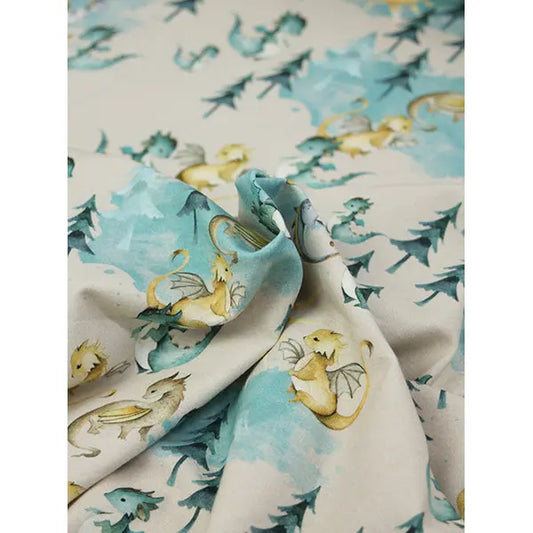 Avalana Cotton Jersey - Little Dragons – view 2 – Truro Fabrics