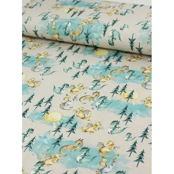 Avalana Cotton Jersey - Little Dragons – view 5 – Truro Fabrics